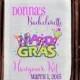 Mardi Gras New Orleans Bachelorette Party Welcome Bag- Muslin Cotton Mini Favor Bags