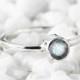 Rainbow Moonstone Ring Sterling Silver Personalized Birthstone
