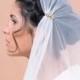 Juliet cap veil, 1920's style bridal wedding veil, fingertip length blusher veil, soft veil, Art Deco veil, great gatsby style