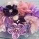 Lavender Bridal Sash, Orchid, Lilac, Eggplant Purple, Wedding Sash, Bridal Belt, Fabric Flower Sash, Dusty Rose Pink Bridal Sash, Lace Sash