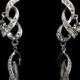 Infinity Bridal Earrings, Cubic Zirconia Teardrop Earrings, Swarovski Crystal Jewelry, FOREVER