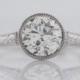 1930's Engagement Ring Art Deco 1.18ct Old European Cut Diamond in Platinum