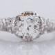 Antique Engagement Ring Art Deco GIA 1.00ct Old European Cut Diamond in Platinum