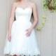 Camille - Short Wedding Dress, Organza An Lace , Reception Dress