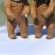 Bear Wedding Cake Topper - Mr & Mrs Bear - Bride and Groom - Rustic Country Chic Wedding