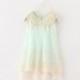 Stella Mint Bohemian Flower Girl Dress, Lace Mint Flower Girl Dress, boho mint flower girl dress
