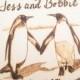 Winter Wedding Cake Topper Penguin Couple, Rustic wedding, Wood Anniversary Gift, Unique wedding gift, Love bird, Personalizable, PYROGRAPHY