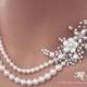 Pearl Bridal necklace Statement Wedding Necklace Pearl Necklace Brooch Wedding Jewelry Bridal Jewelry Wedding Accessories 2124
