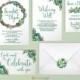 Succulent Woodland Boho Printable DIY Wedding Invitation Stationery Set