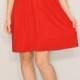 Short red dress Chiffon dress Bridesmaid dress Keyhole dress