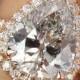 Huge COLORLESS 4.33ct Estate Vintage PEAR Shaped Diamond Engagement Wedding Pave Halo Rose Gold Ring