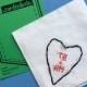 2nd Anniversary Gift Handkerchief Heart Embroidery Love Gift Cotton Gift Custom Handkerchief