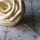 Mens Flower Lapel - Mens Rose Lapel Pin - Alternative Wedding Boutonniere Corsage - Ivory Lapel Pin - Lapel Flower
