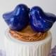 Cobalt Blue Love Bird Cake Topper