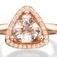 Morganite engagement ring , morganite ring , rose gold engagement ring , halo engagement ring , morganite diamond ring , rose gold ring