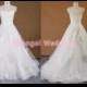 Lace wedding dress, flounces bridal gown, ruffles bridal dress, sleeveless bridal gown, elegant wedding dress, lace back up, A-line skirt