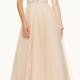 Crystals Straps Open Back Pink Nude Tulle Floor Length Blue Sleeveless