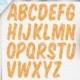 Watercolor Font Clipart, Orange Alphabet, Digital Letters, Brush Digital Alphabet Clip Art, Watercolor Letters, BUY 5 FOR 8