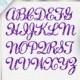 BUY5FOR8, Watercolor Alphabet, Painted Letter Clipart, Watercolor Scrapbooking Clip Art, Painted Font, PNG Alphabet, Purple Letters