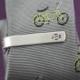 SALE - Ring Bearer Tie Bar - Personalized Tie Bar -  Monogram Tie Clip - Siler  - Ring Bearer Gift - Gifts for Little Boy - Baptism Gift