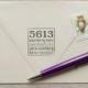 Self Inking Return Address Stamp or wood handle HOUSE NUMBER Design Interchangeable custom stamp, minimal address stamp house numbers