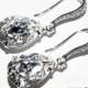 Wedding Crystal Earrings Swarovski Rhinestone Teardrop Earrings Bridal Earrings Wedding Jewelry Clear Crystal Cz Silver Earrings