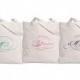 Wedding Party // SET OF 6 // Script Bridal Tote Bag with Personalization // Names Date and Title - 32L