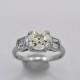Antique Engagement Ring 1.28ct. Diamond & Platinum Art Deco- J34257