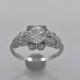 Vintage Engagement Ring .84 ct. Diamond & Platinum Art Deco - J35610