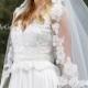 Cathedral lace veil 70'' Mantilla Veil with French lace circle 70'' (1.8m) Made to order Choose of Ivory or White Other length available