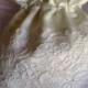 WEDDING BRIDAL IVORY Drawstring Bag ,French White/Ivory Alencon Lace, Heirloom bag, Keepsake bag, MONeY Bag, Wedding Accessory