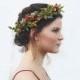 Rustic Floral Crown, Boho, Olive Leaf, Hair Wreath, Bridal Flower Crown, Circlet, Flower Crown, Bohemian, Hair Wreath, Couronne De Fleurs