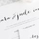 Romantic Wedding Invitations - Calligraphy Wedding Invites - Silver, Gray, Script Wedding Invite - Flowing Script Wedding Invitation