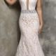Mermaid Halter Sleeveless Crystals Zipper Sweep Ruched Lace