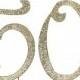 Crystal Cake Toppers GOLD 50th Anniversary Cake Topper 50th Birthday Cake Topper Large 5 3/4" tall