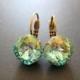 Aqua De Mer Swarovski Crystal Earrings/Bridesmaid Jewelry/Designer Inspired/Blue Green Swarovski Earrings/Crystal Earrings/Wedding Jewelry/