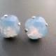 Blue Opal Crystal Earrings/Swarovski Crystal Studs/Swarovski Earrings/Square Crystal Studs/Bridesmaid Earrings