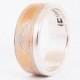 Mokume Gane  Ring 9K Yellow Gold Rose Gold and Silver - Brushed Finish - Raindrop Pattern - Wedding Ring - Inner inlay Silver Sterling