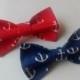 Bow ties Two nautical red and blue bowties Perfect gifts for little boys Nautical themed wedding bow ties Deux nœuds papillons nautiques