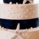 Beach Wedding Cake Decoration - Starfish with Swarovski Crystals - Set of 3 - starfish decoration, beach wedding cake