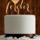 Rustic cake topper, wedding cake topper, wood cake topper, unique cake topper, initial cake topper, diy cake topper, country cake topper