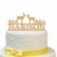 Rustic Wedding Cake Topper bride and groom Wood Personalized Wedding Cake Topper Mr and Mrs Custom Wooden Wedding Cake Topper