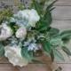 Blush Rose and Peony Boho Bouquet with Eucalyptus and Dusty Miller