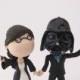 Witch and Sith wedding. Harry Potter/Star Wars cake topper. Wedding figurine.  Handmade. Fully customizable.