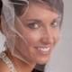Wedding veil, Tulle Side Blusher Birdcage Veil- White, White Sparkle, Diamond White, Ivory, Ivory Sparkle, Champagne, Black, More Colors