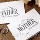Wedding Card to Your Mother and Father - Parents of the Bride or Groom Cards - Stepmother or Stepfather On My Wedding day (Set of 2) CS06