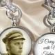 Custom Wedding Bouquet Charm - Double Sided with Photo and Saying - I Carry You with Me Today and Every Day - Optional Crystal