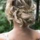 Boho Gold Hair Halo Hair Vine, Flower Hair Crown, Grecian Gold Hair Wreath, Boho Gold Flower Headband, Wedding Hair Vine - 'EMBER'