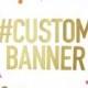 Custom Banner in Gold Glitter or Silver Glitter - letters measur 5.5 inches high