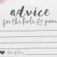 Wedding Advice cards Printable - Advice for the Bride and Groom - Advice for the Newlyweds - Advice cards Instant Download